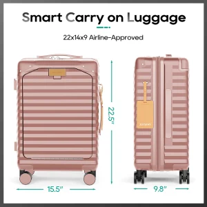 20 inch Front-opening Carry-on, Spinner Wheels. - Thumbnail Image 2