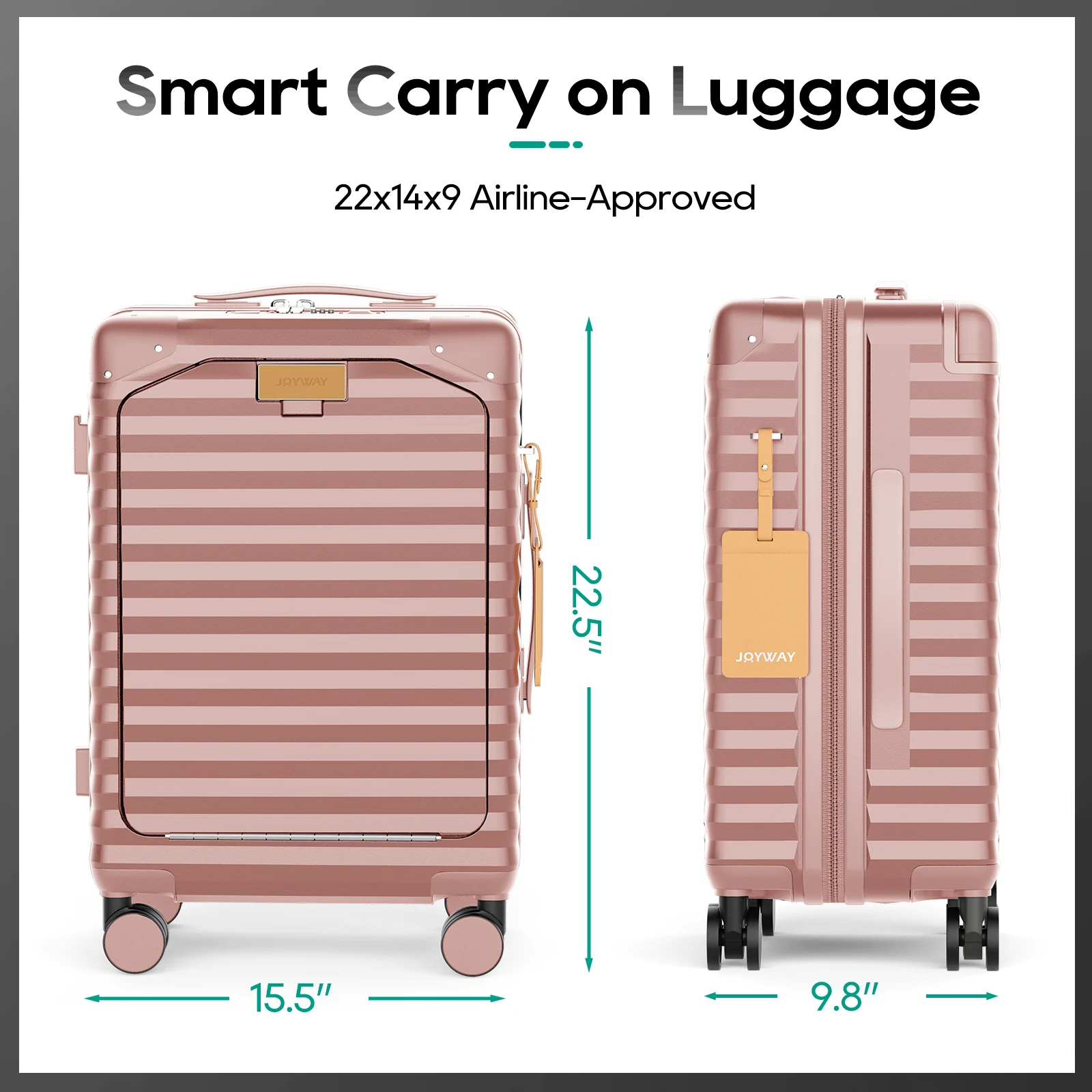 20 inch Front-opening Carry-on, Spinner Wheels. - Image 2