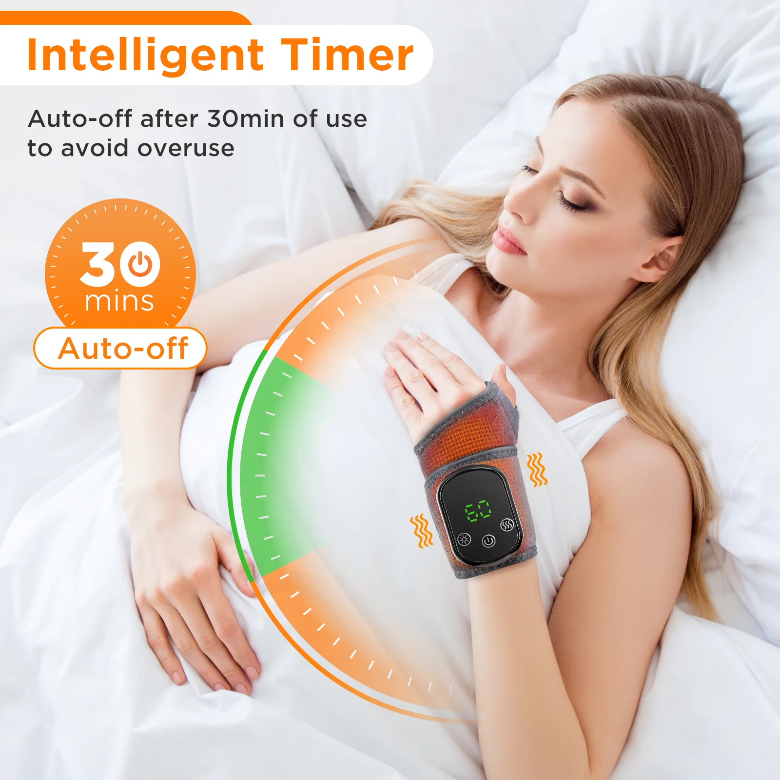 Electric Heating Wrist Massager, Brace, Vibration, Carpal Tunnel. - Image 5