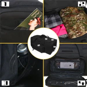 Large Capacity Duffel Bag Rolling Luggage. - Thumbnail Image 3