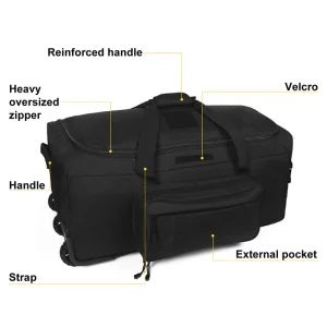 Large Capacity Duffel Bag Rolling Luggage. - Thumbnail Image 2