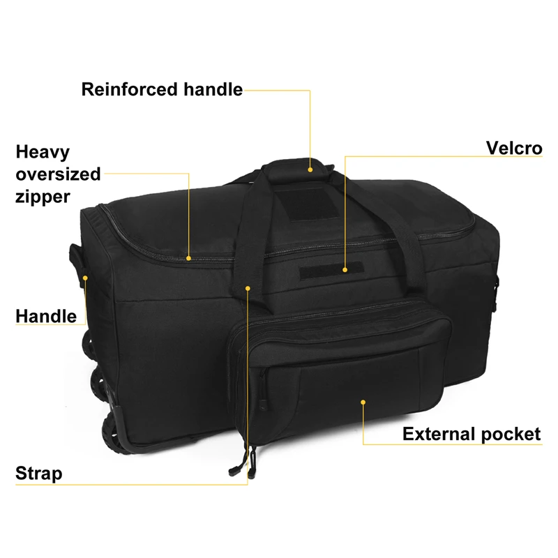 Large Capacity Duffel Bag Rolling Luggage. - Image 2