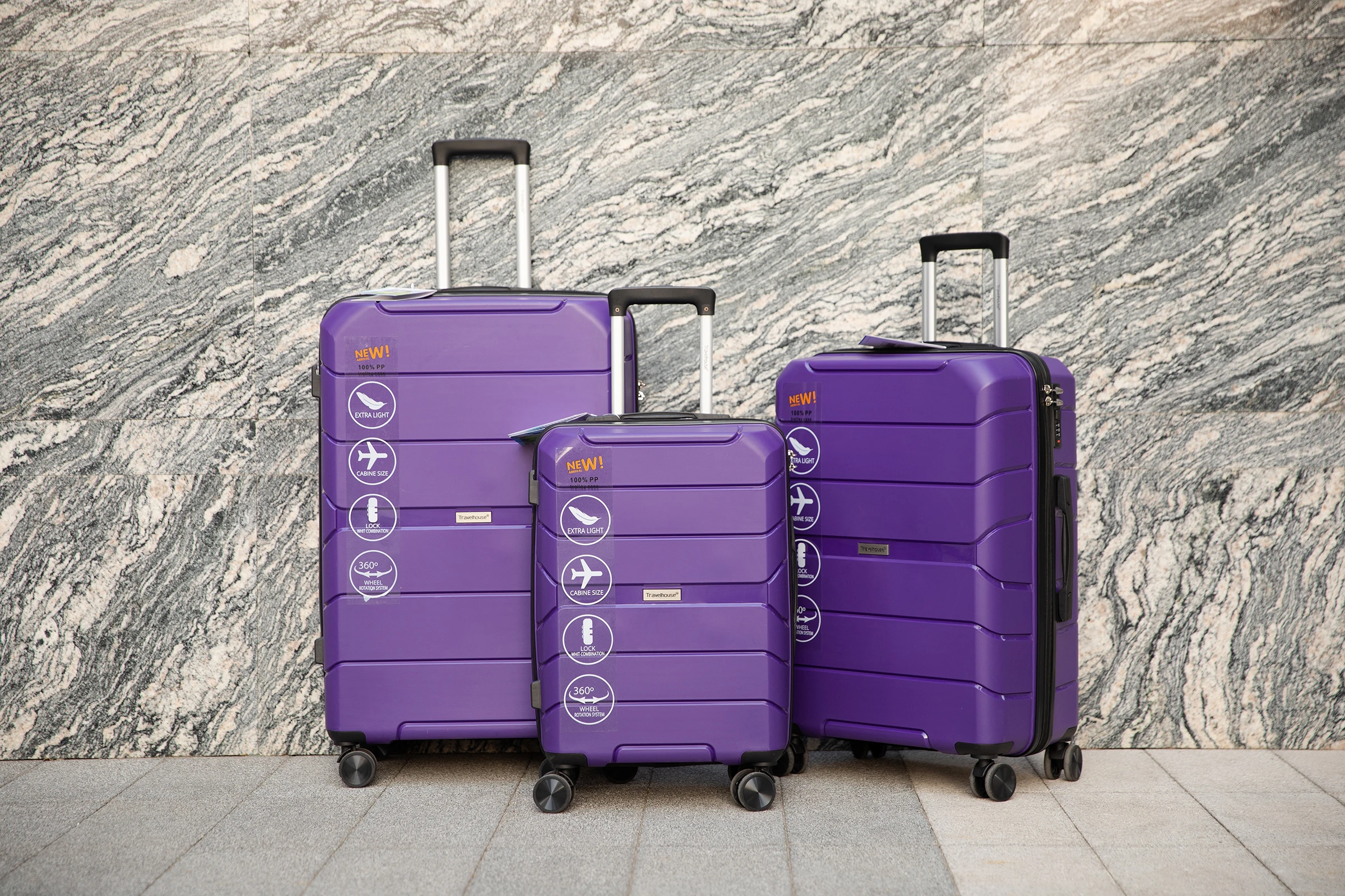 Hardshell Suitcase Spinner Wheels PP Luggage Sets. - Image 9