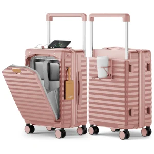 20 inch Front-opening Carry-on, Spinner Wheels.