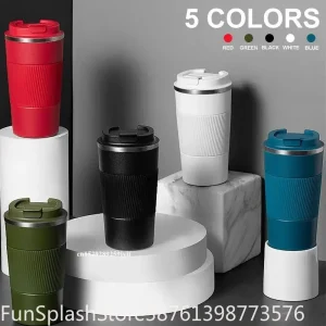Stainless Steel Thermal Coffee Mug Non Slip Travel.