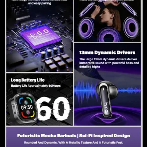 Wireless Bluetooth Earphones Microphones Earbuds AI Translator. - Thumbnail Image 5
