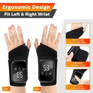 Electric Heating Wrist Massager, Brace, Vibration, Carpal Tunnel. - Thumbnail Image 3