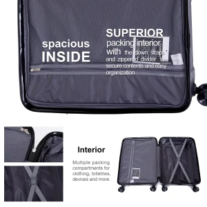 Hardshell Suitcase Spinner Wheels PP Luggage Sets. - Thumbnail Image 4