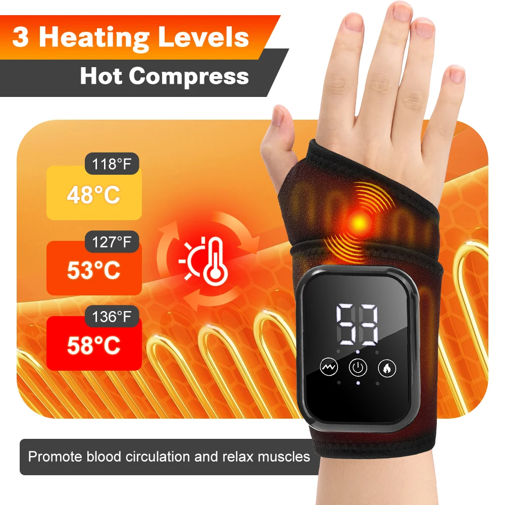 Electric Heating Wrist Massager, Brace, Vibration, Carpal Tunnel. - Image 2