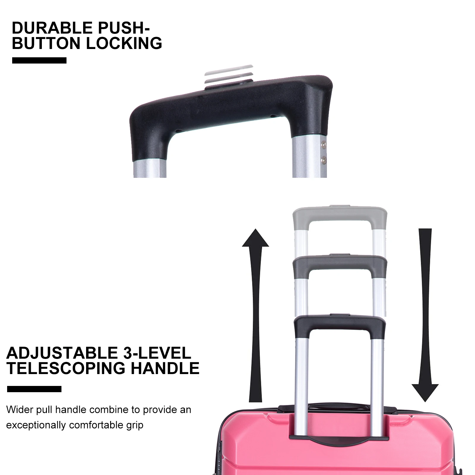 Hardshell Suitcase Spinner Wheels PP Luggage Sets. - Image 5