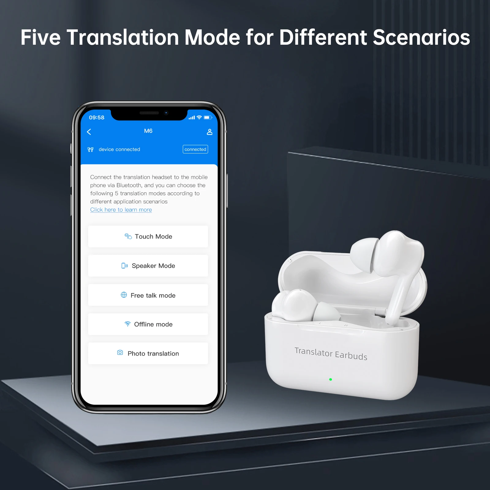 Translator Earbuds,144 Languages, Bidirectional Real-time. - Image 3
