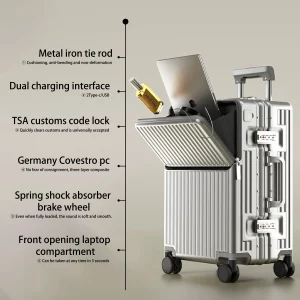 20/24 inch Travel Carry-On Luggage Laptop Bag - Thumbnail Image 3